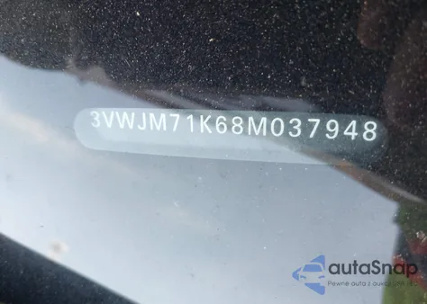 2008 Volkswagen Jetta S from USA, damaged, VIN 3VWJM71K68M037948